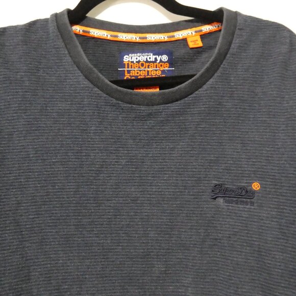 THE ORANGE LABEL TEE CO. - Super Dry | XXL | Blue Long Sleeve Striped Casual Top - Picture 4 of 15